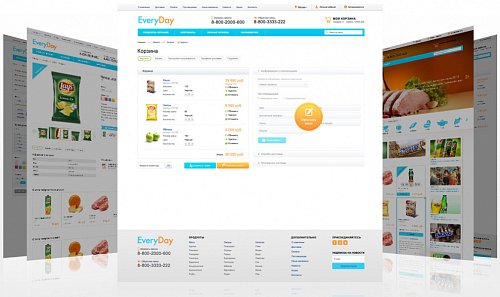 EveryDay: продукты питания, бытовая химия, товары на каждый день. Готовый шаблон (рус + англ)
