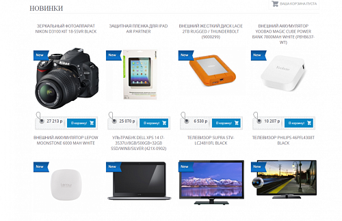 Композитный Адаптивный Интернет магазин электроники CODEROID SHOP