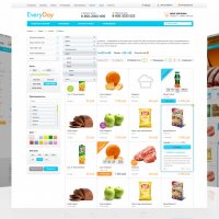 EveryDay: продукты питания, бытовая химия, товары на каждый день. Готовый шаблон (рус + англ)