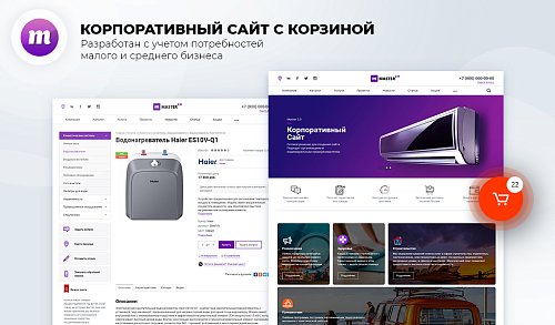 Master 2 в 1: корпоративный сайт + магазин