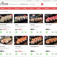 Доставка суши, роллов. Доставка еды. Sushimarket