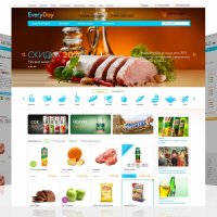 EveryDay: продукты питания, бытовая химия, товары на каждый день. Готовый шаблон (рус + англ)
