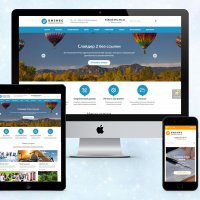 Компания и магазин с корзиной на Старте