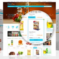 EveryDay: продукты питания, бытовая химия, товары на каждый день. Готовый шаблон (рус + англ)